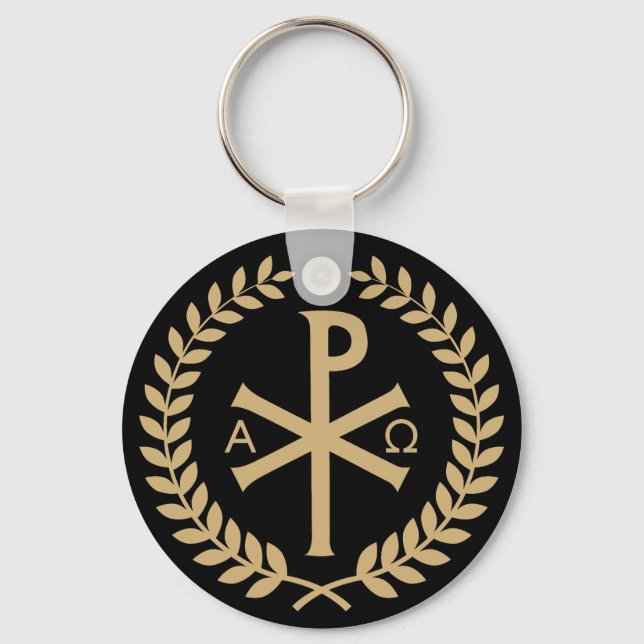 Labarum - Chi Rho - Roman Imperial Standard Keychain (Front)