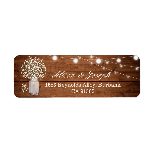 Label d'address de Rustic Baby (Devant)