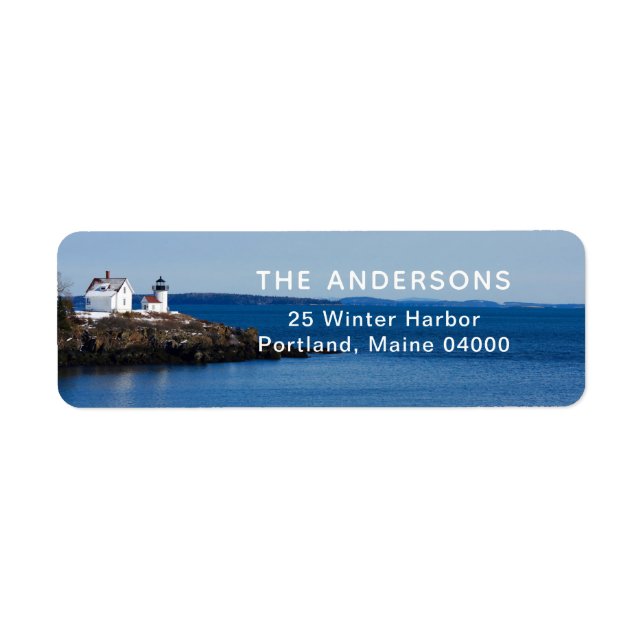Label d'adresse de retour du phare d'hiver (Devant)