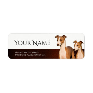 Label d'adresse de retour Greyhounds italien