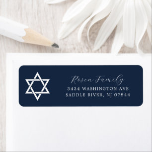 Label d'adresse de retour Modern Bar Mitzvah