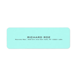 Label d'adresse de retour moderne Cyan Professiona