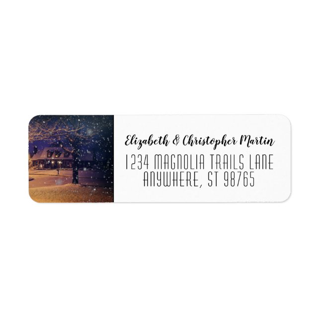 Label d'adresse de retour moderne photo personnali (Devant)