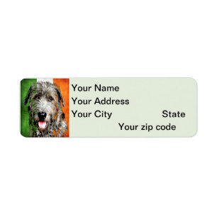 Label d'adresse de retour Wolfhound irlandais