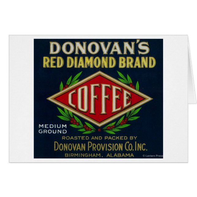 Label de café Donovan Birmingham, AL (Devant horizontal)