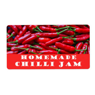 Label de confiture Homemade chilli