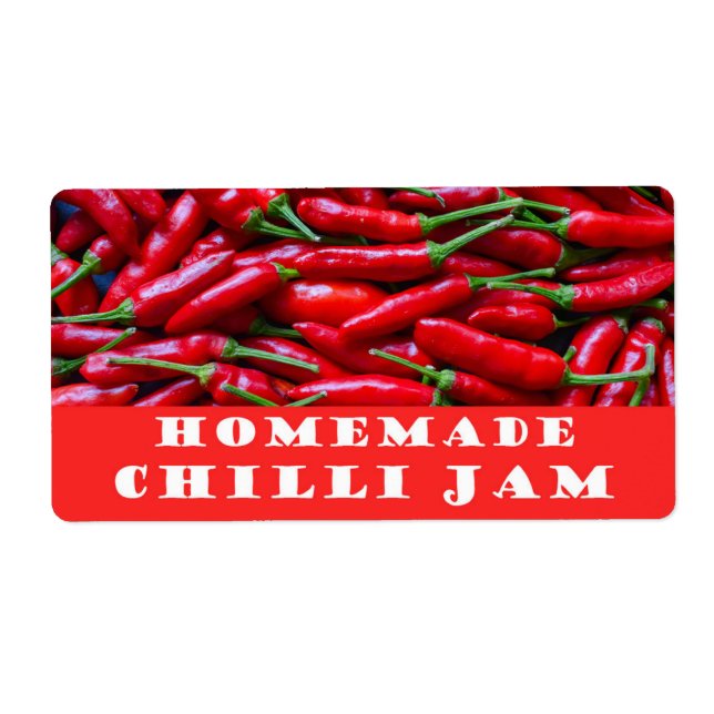 Label de confiture Homemade chilli (Devant)