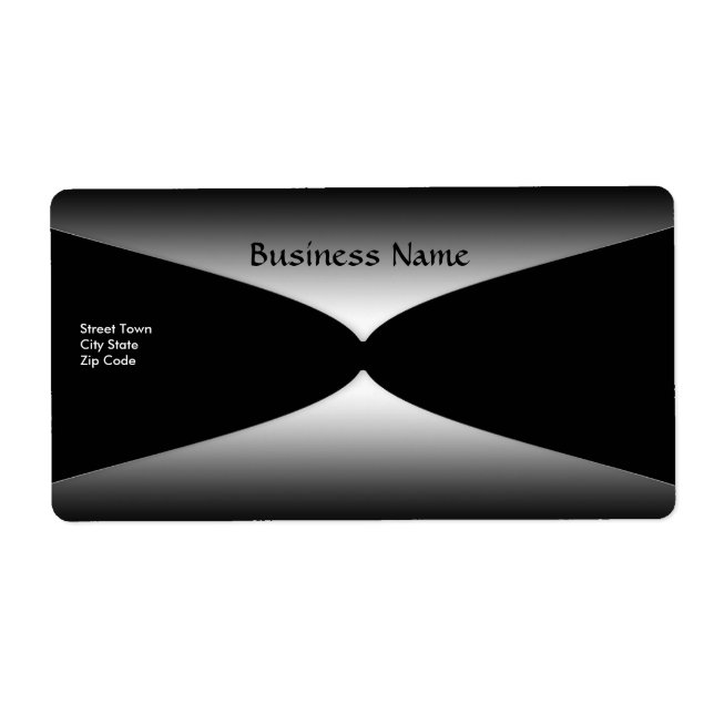 Label Elegant Grey Silver Black (Front)