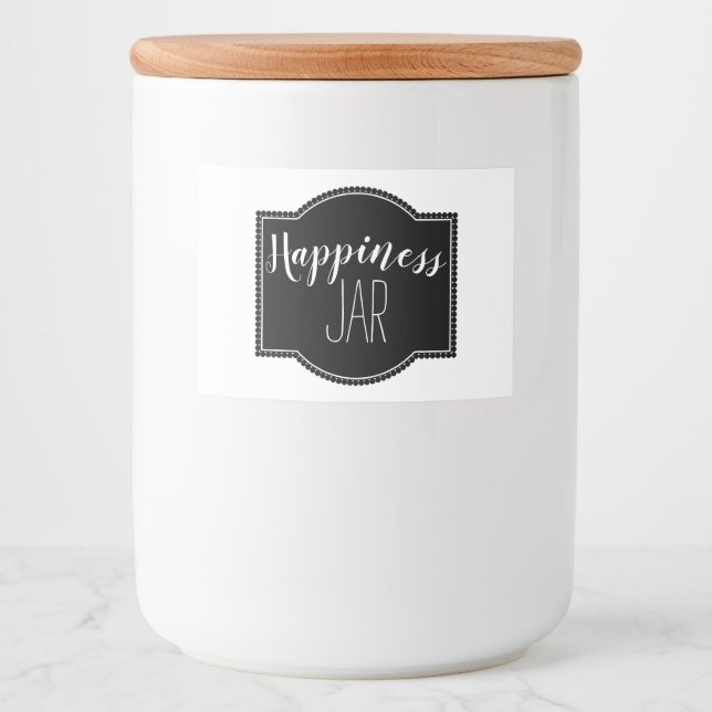 Label for Happiness happy gratitude jar (Front)