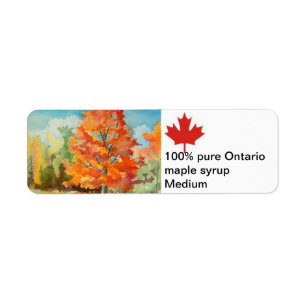 Label for maple syrup