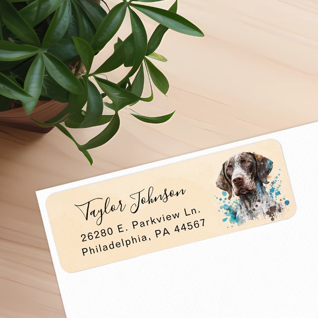 Label German Shorthred Pointer Return Address (Créateur téléchargé)