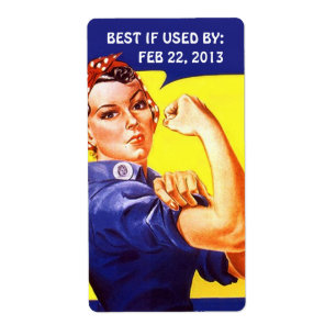Label Home Canning Baking Rosie w/ BEST IF USED BY