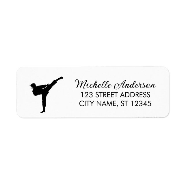 Label Karate / Taekwondo / judo Adresse de retour (Devant)