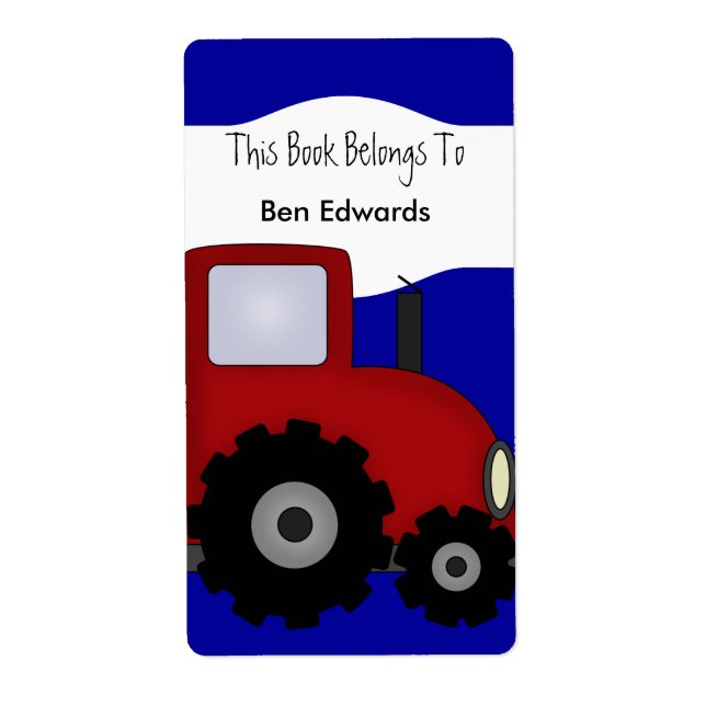 Label Kids Book Labels Stickers Large (Front)