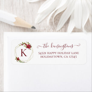 Label monogram de Christmas