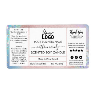 Label Pastel Cotton Candy Scented Soy