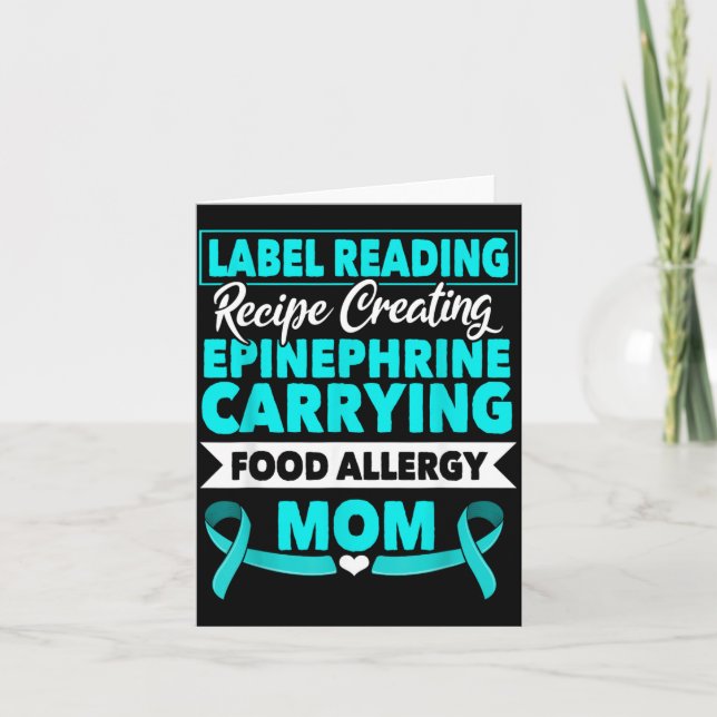 Label Reading Recipe Creating Epinephrine Food Card (Front)