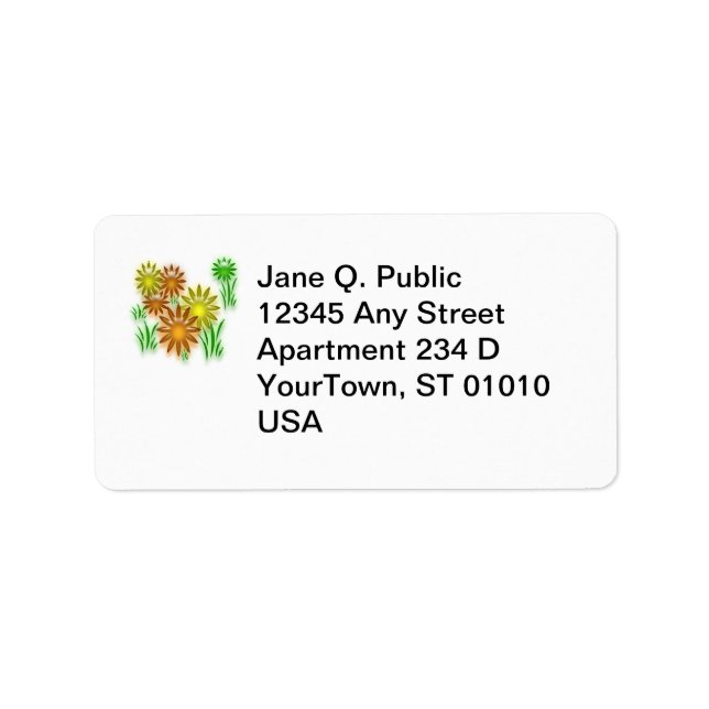 Label - return - 3D daisies (Front)