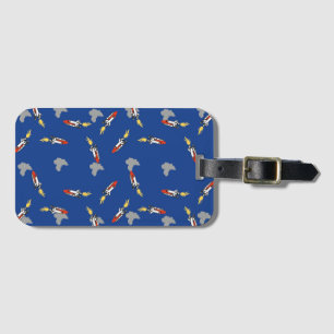 Label suitcase with classic rocket luggage tag