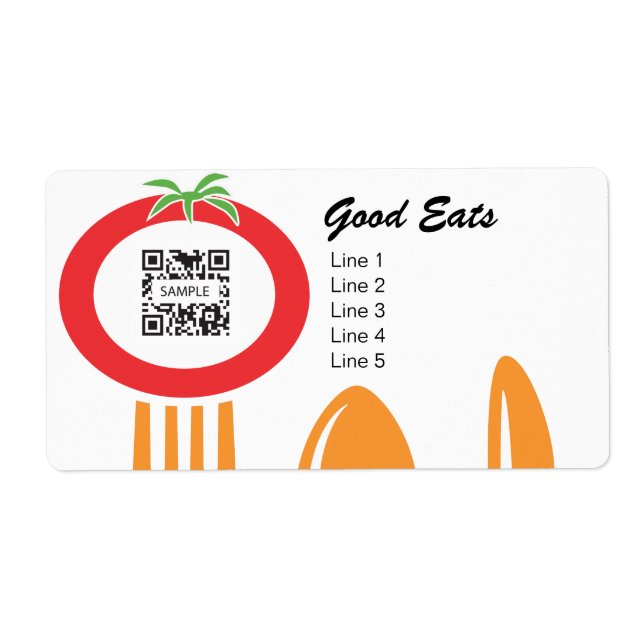 Label Template Casual Dining Italian (Front)