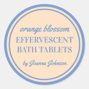 Label template for effervescent bath tablets