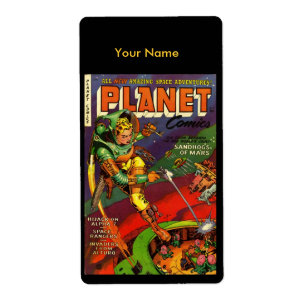 Label Vintage Retro Comic Book Cover