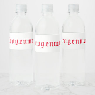 Label Water bottle Dihydrogen monoxide