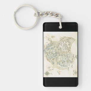 Labeled Map of Trino Keychain
