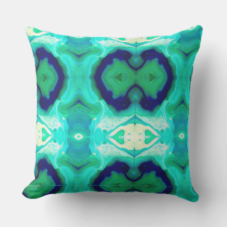LaBella Turquoise and Blue 2 Outdoor accent pillow