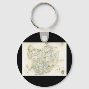 Labelled Map of Trino Keychain