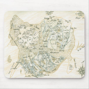 Labelled Map of Trino Mouse Pad