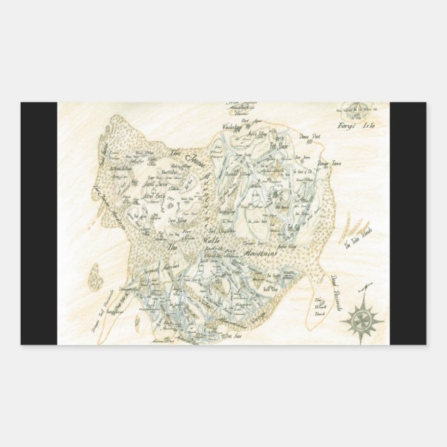 Labelled Map of Trino Sticker (Front)