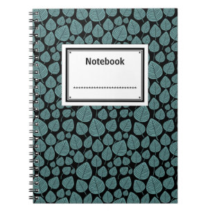 Labelled - Ocean Green on Black Notebook