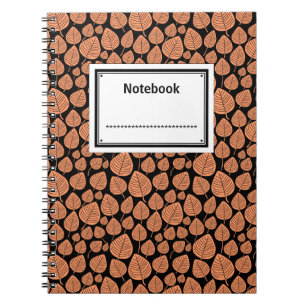 Labelled - Peach on Black Notebook