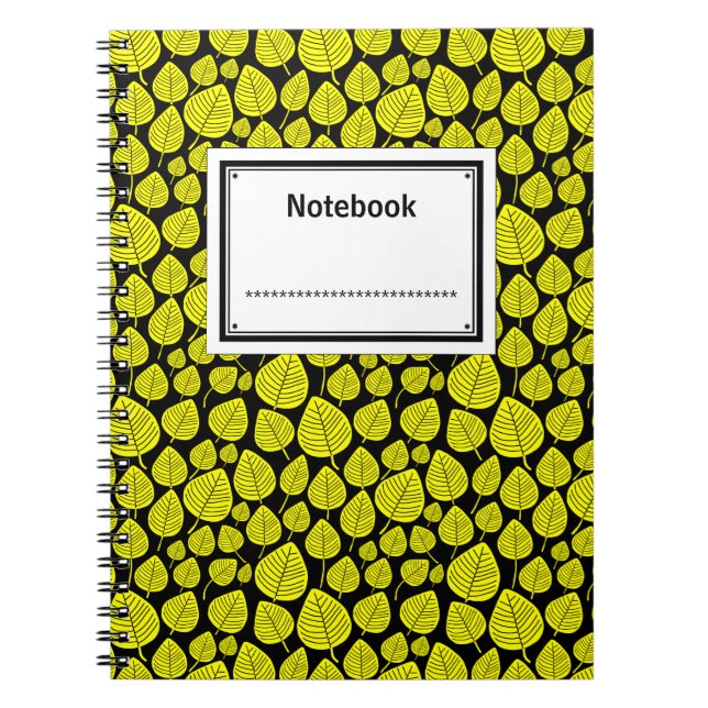 Labelled - Yellow on Black Notebook (Front)