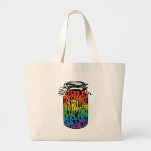 Labels Are For Jars LGBT Equality Shirt - Newtown Large Tote Bag