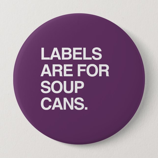 LABELS ARE FOR SOUP CANS 4 INCH ROUND BUTTON (Front)