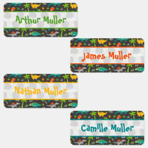 Labels Clothing for children Theme Dinosaur