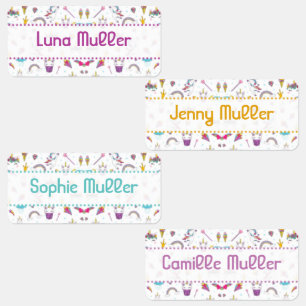 Labels Clothing for children Theme Licorne