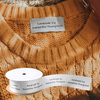 Labels Clothing Tags Handmade Items Handwritten Satin Ribbon