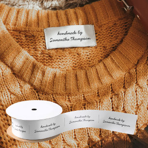 Labels Clothing Tags Handmade Items Script Font Satin Ribbon