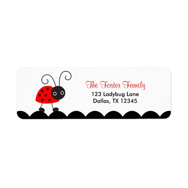 Labels de Cute Ladybug (Devant)
