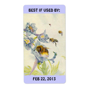Labels Honey Bees Canning Baking BEST IF USED BY
