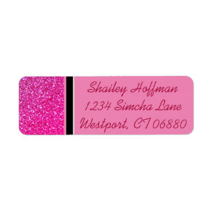 Labels Pink Sparkles
