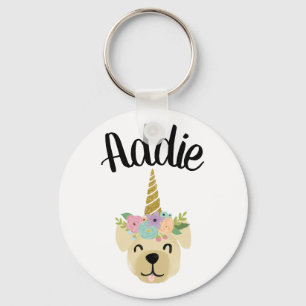 Labicorn - Labrador Retriever Unicorn - Yellow Lab Keychain