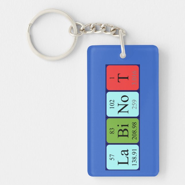 Labinot periodic table name keyring (Front)