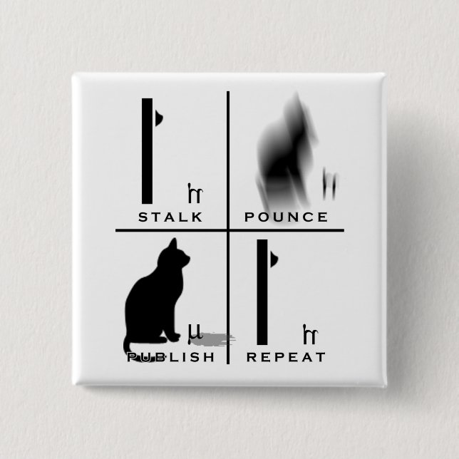LabKitty Mantra 2 Inch Square Button (Front)