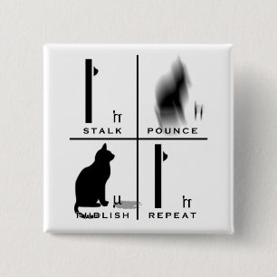 LabKitty Mantra 2 Inch Square Button
