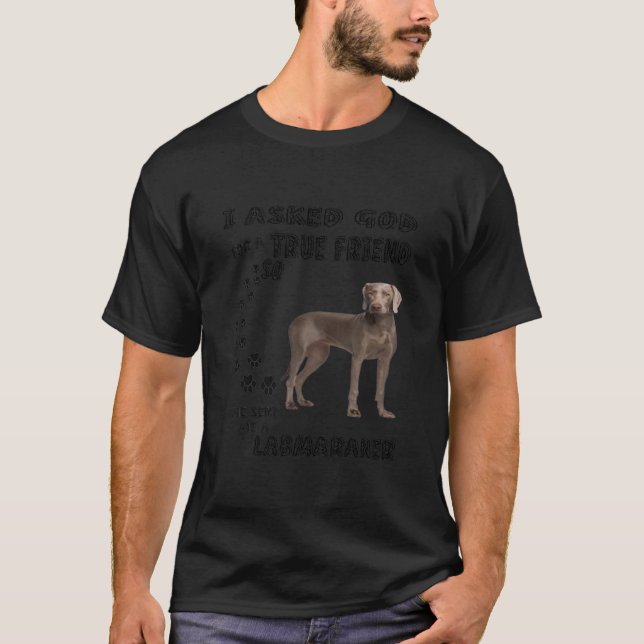 Labmaraner Saying Mom Dad Lover Costume Cute T-Shirt (Front)