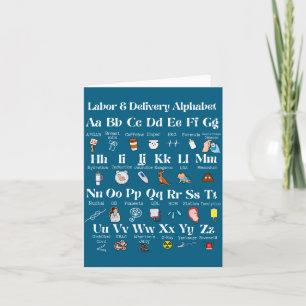 Labor And Delivery Alphabet Nurse New Nurse Gradua Card